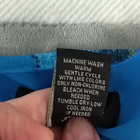 Lane Bryant Blue Sleeveless Shift Dress, sz 20 - Picture 6 of 7